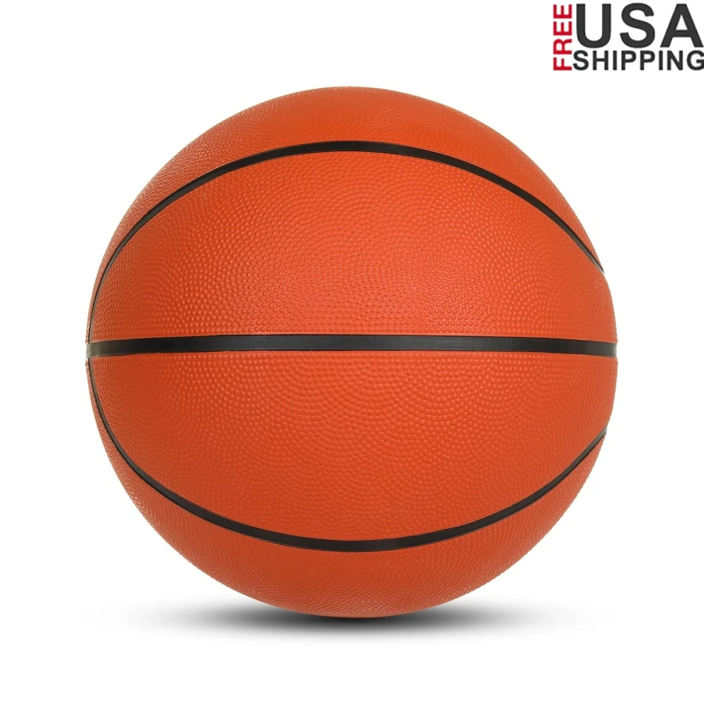 

Mini Rubber Basketball Indoor Outdoor Durable Grip Fun Game Practice Youth Teen Adult 22 Inch Ready to Use All Weather