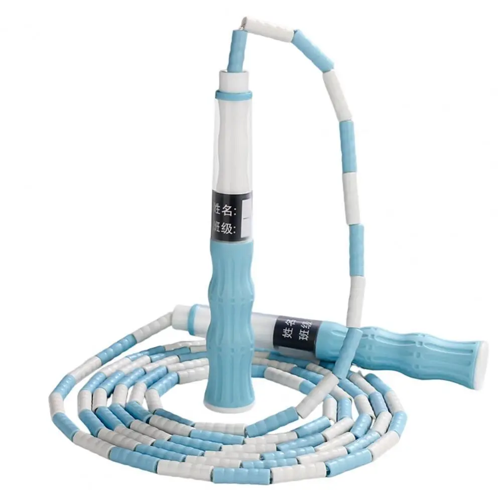 2.5 M Segmented Fitness Jump Rope Adjustable Length Signable Soft Bead Skipping Rope Lightweight Durable Bodybuilding