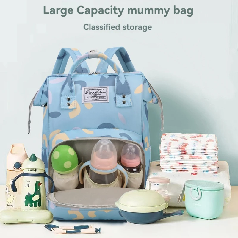 Multi-functional portable mommy bag mother and baby bag, shoulder large capacity portable baby bag