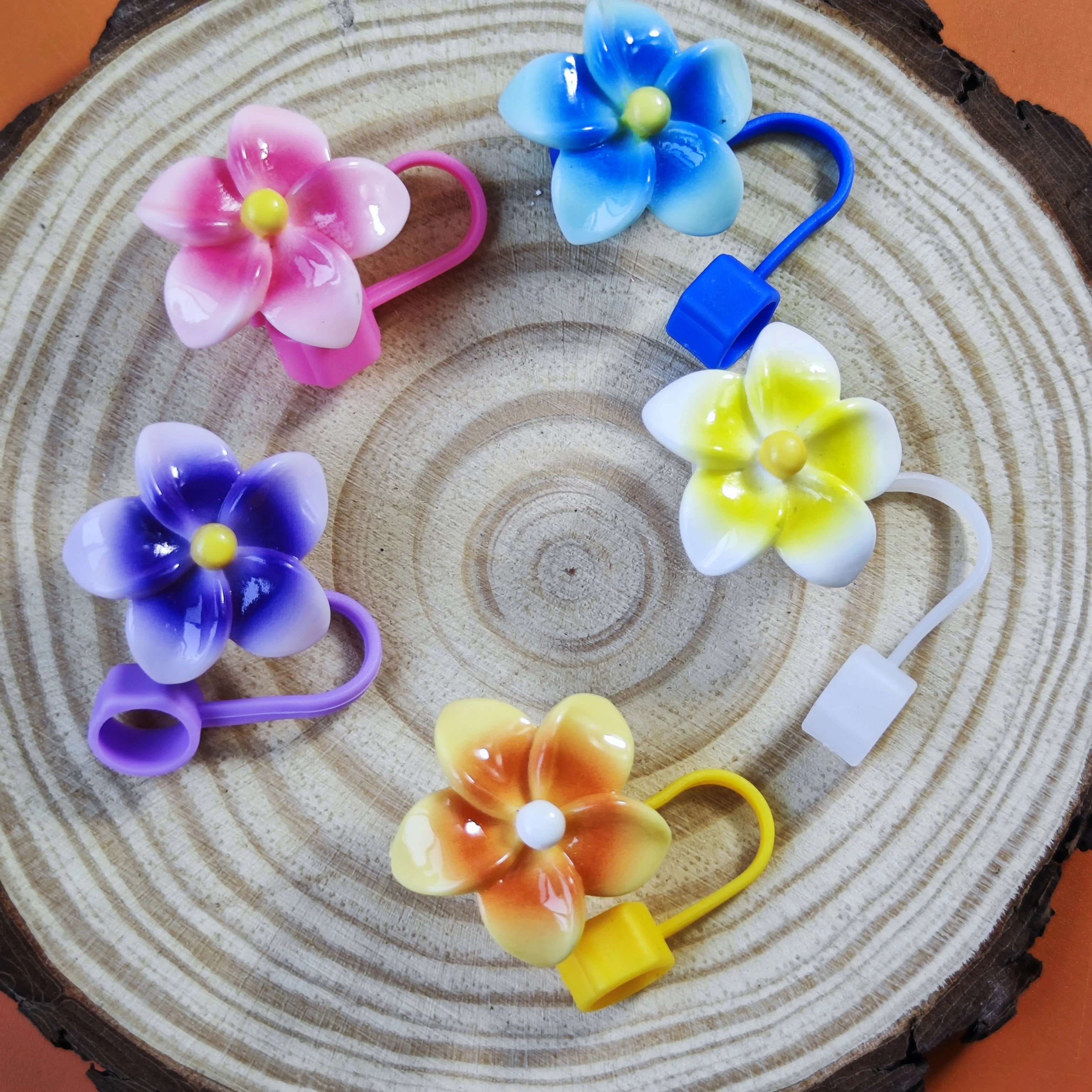 New Summer Collection Flower-Decorated Straw Cap Protective Cover