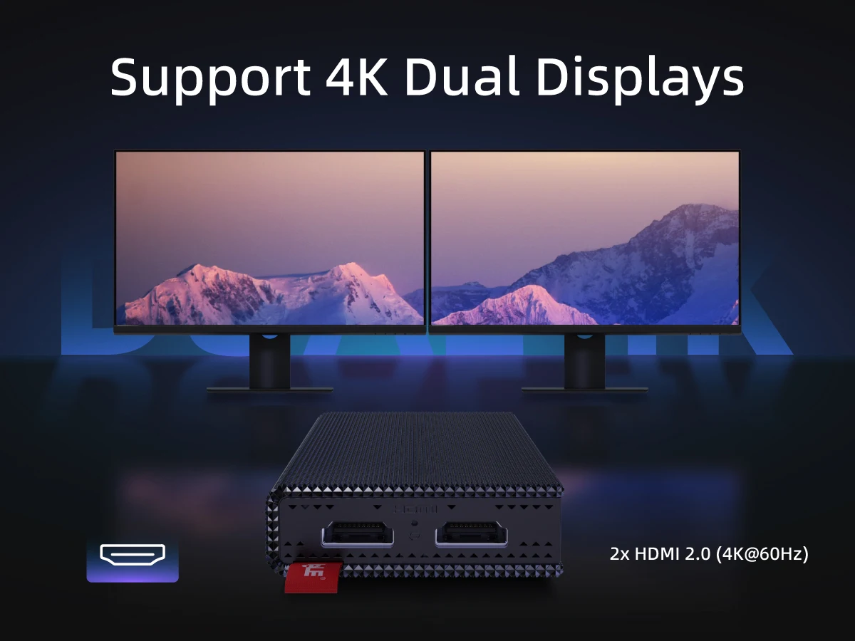 MeLE PCG02 Pro Fanless Stick PC N100 8GB 256GB , Reddot Winner Mini Computer Dual HDMI, WiFi5 Gigabit Ethernet, USB Type-C PD3.0