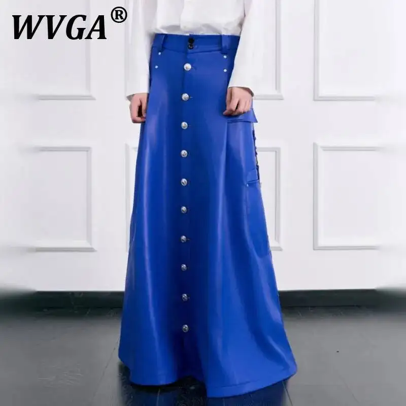 

WVGA Spring Autumn New Man High Street Knight Style Original Design Trendy Paratrooper Pantskirts Niche Chic Casual Dress W9765