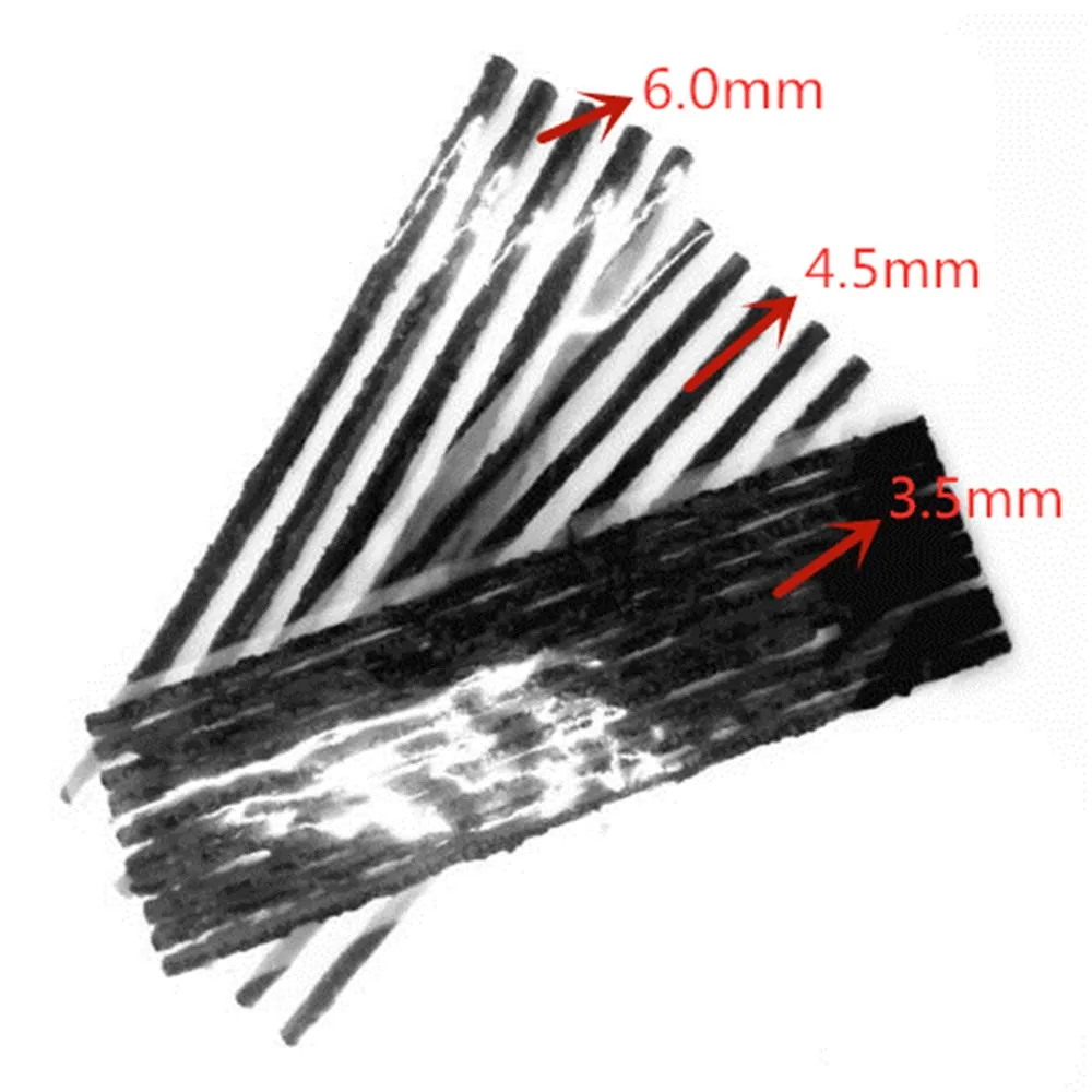 30pcs black/brown Tubeless Tire Repair Seal String Rubber Filler Strips 3.5mm*100mm/4.5mm*100mm/6.0mm*200mm