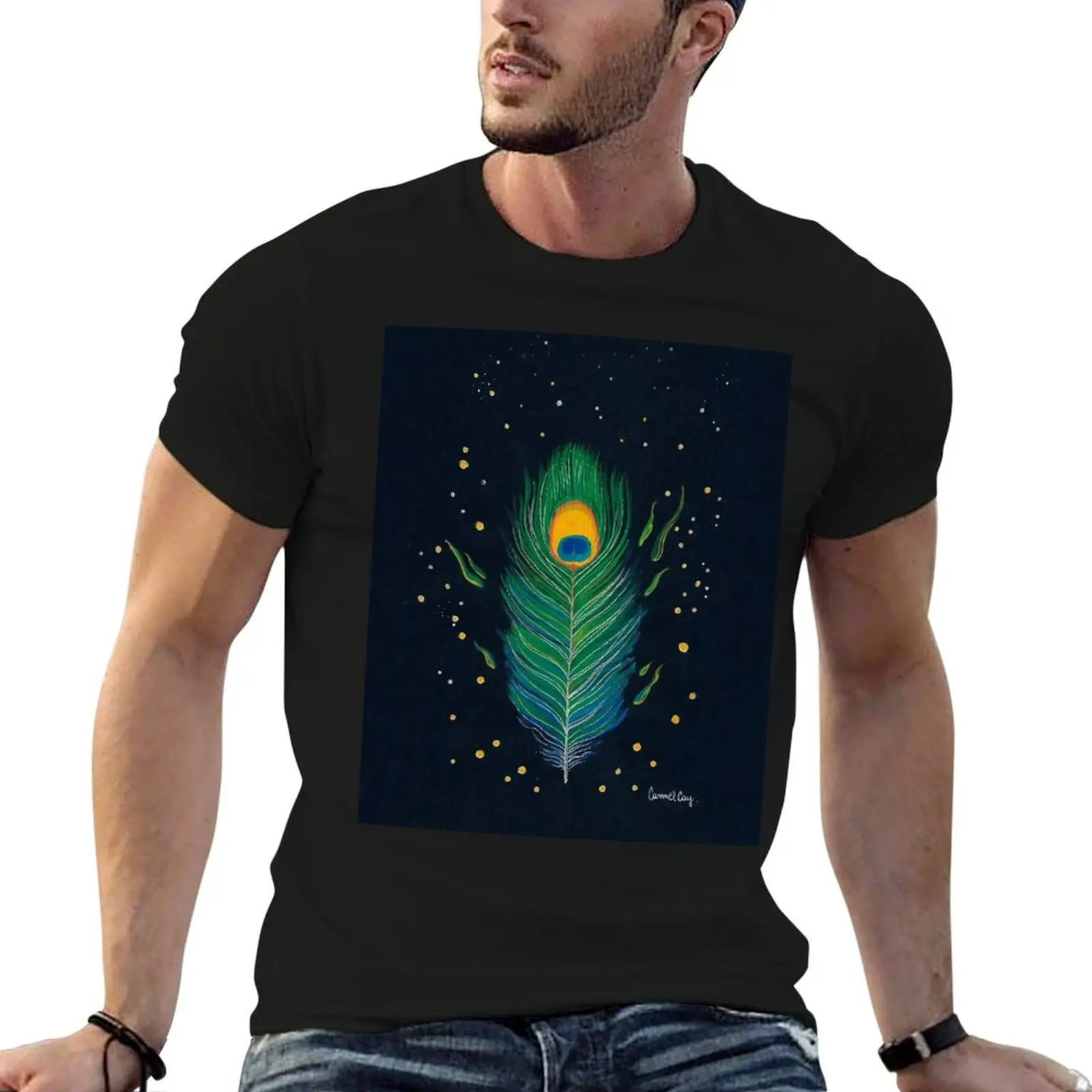 Peacock Feather T-Shirt customizeds oversized mens funny t shirts