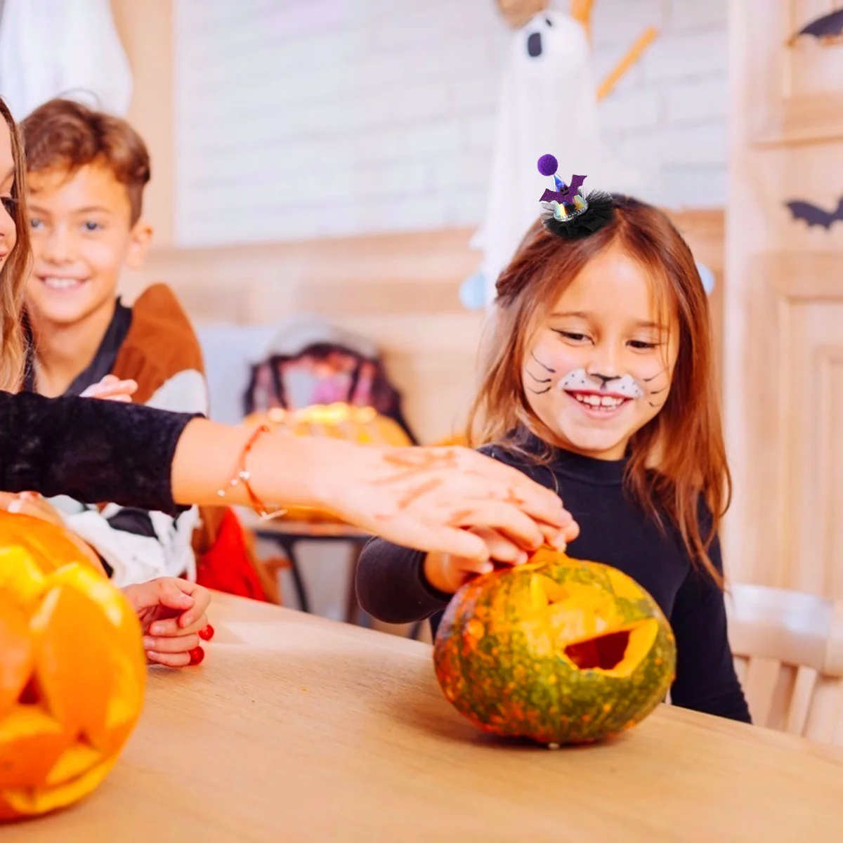 

2 Pcs Halloween Themed Hair Clip Funny Headdress Hairpin Creative for Party Witch Hat Shaped Accessory Clips