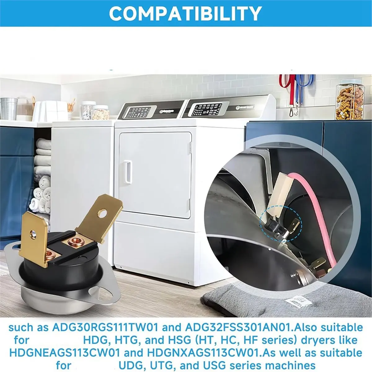 A56K D510702 Dryer High Limit Thermostat for Alliance Laundry,, and Huebsch Washers and Dryers Thermostat