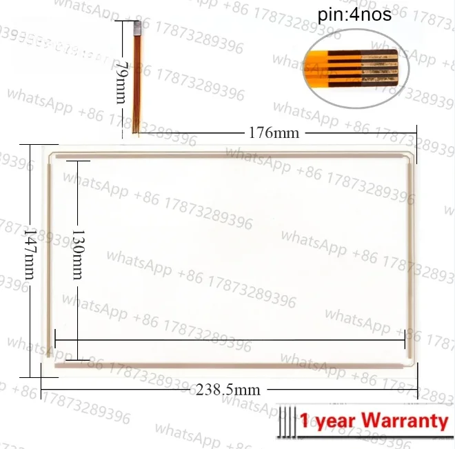 Für Delta DOP-110WS Touchscreen Glas Panel Digitizer für Delta DOP-110WS Touchscreen mit Front Overlay Schutz Film