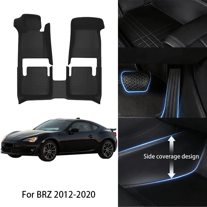 

Коврики для автомобиля из искусственной кожи PU, идеально подходящие для Subaru BRZ Impreza 2007, 2012, 2017, 2023, роскошный полный комплект, аксессуары для интерьера автомобиля.
