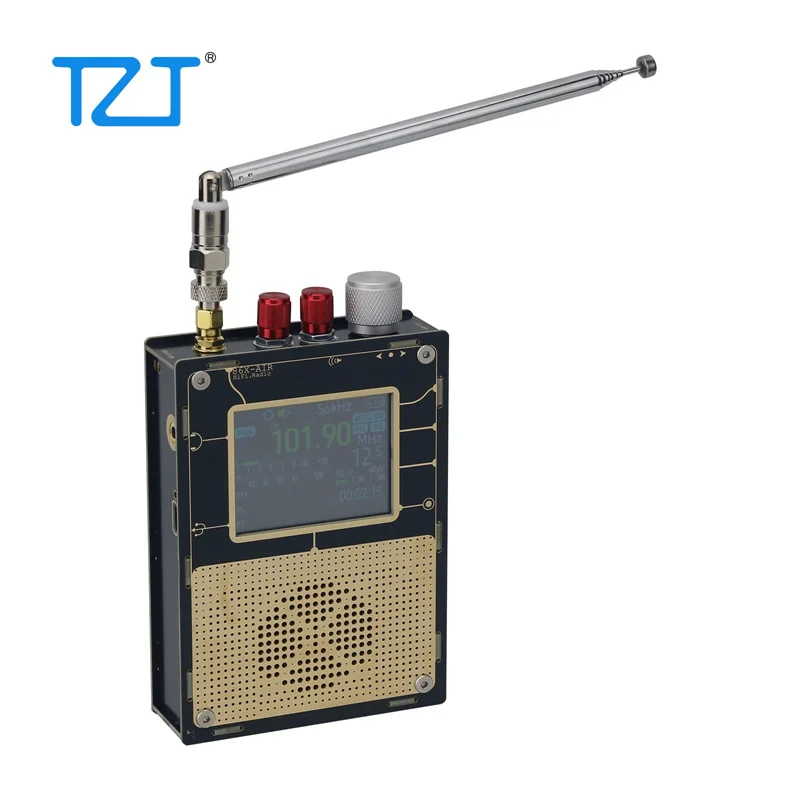 TZT HamGeek TEF6686 ブラックゴールデンバージョン フルバンドレシーバー 航空周波数帯域対応 LM/WM/AM/DXFM/AIR