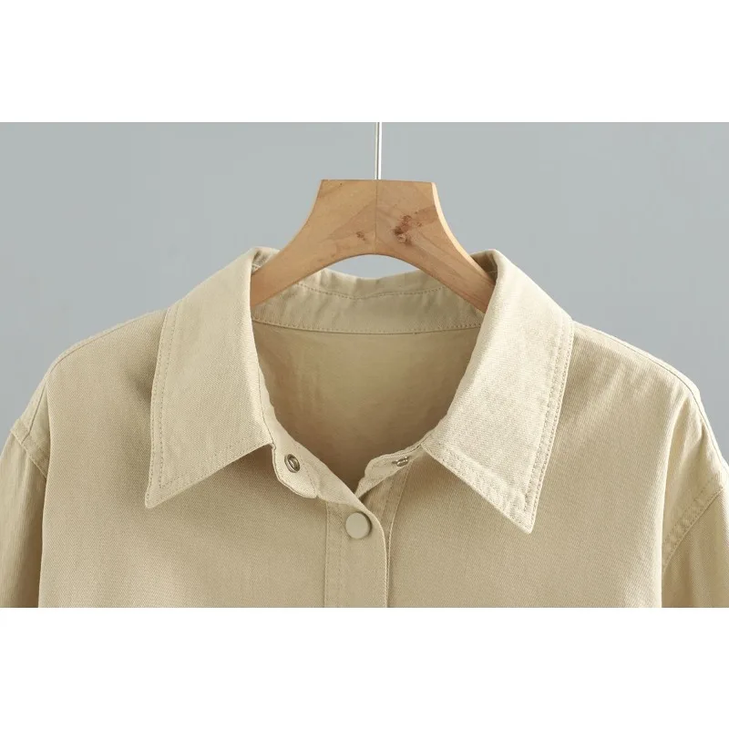 2025 봄/여름 신상 패셔너블 우아한 반소매 스타일리시 캐주얼 재킷 단색 싱글 버튼 클로저 코트 여성용