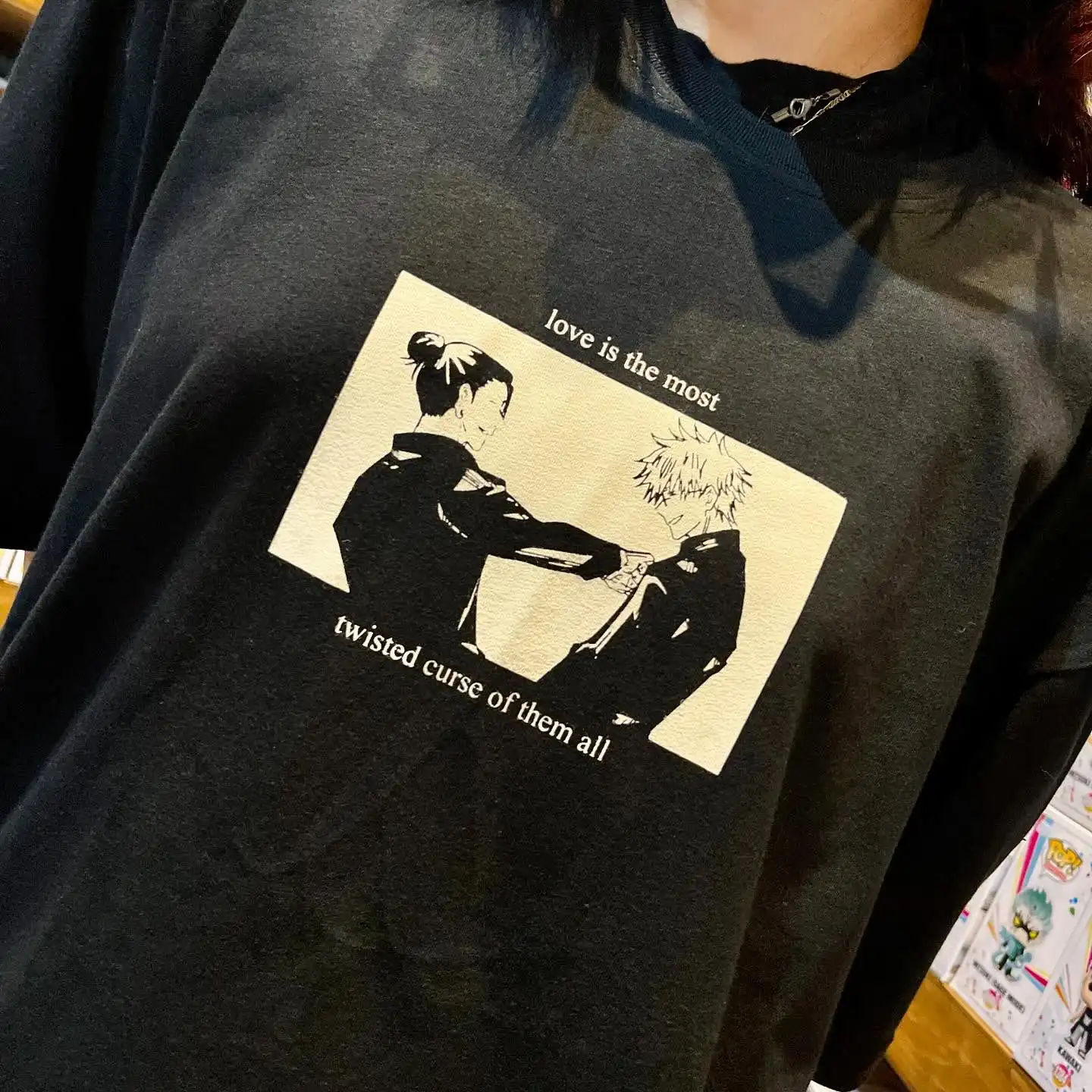 

Anime oversized t shirt jujutsu kaisen y2k top cotton comics short sleeved graphic t shirts fashion streetwear men clothing