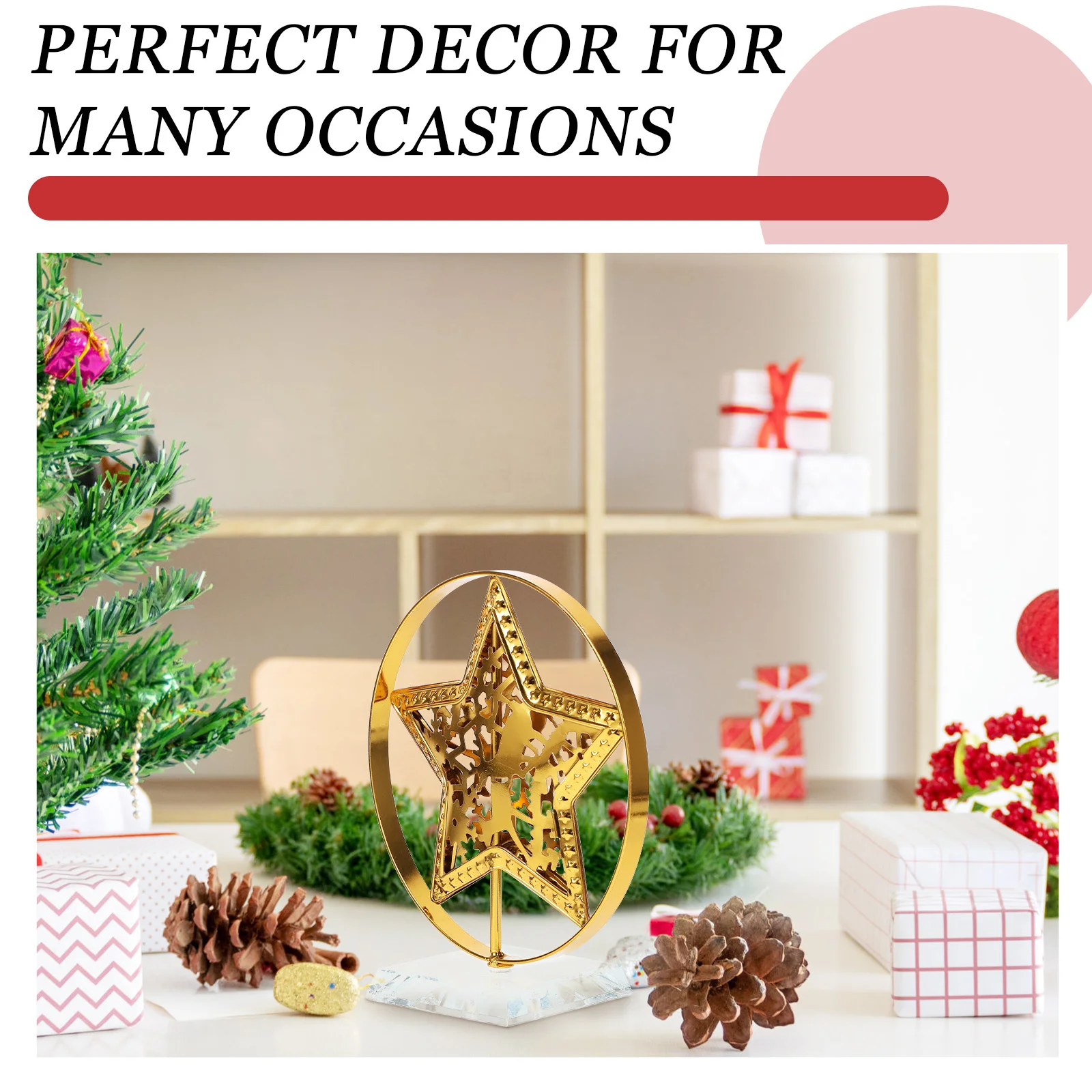 

Christmas Metal Star Table Sign Xmas Desktop Ornament Christmas Party Decoration Table Decoration Holiday Centerpiece