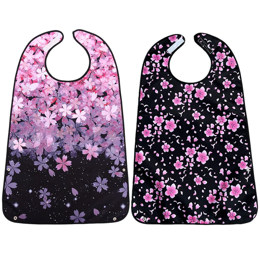 2 Pcs Adult Bib Bibs for Eating Clothes Hanger Fold Dinner Adults Polyester Accessories Man