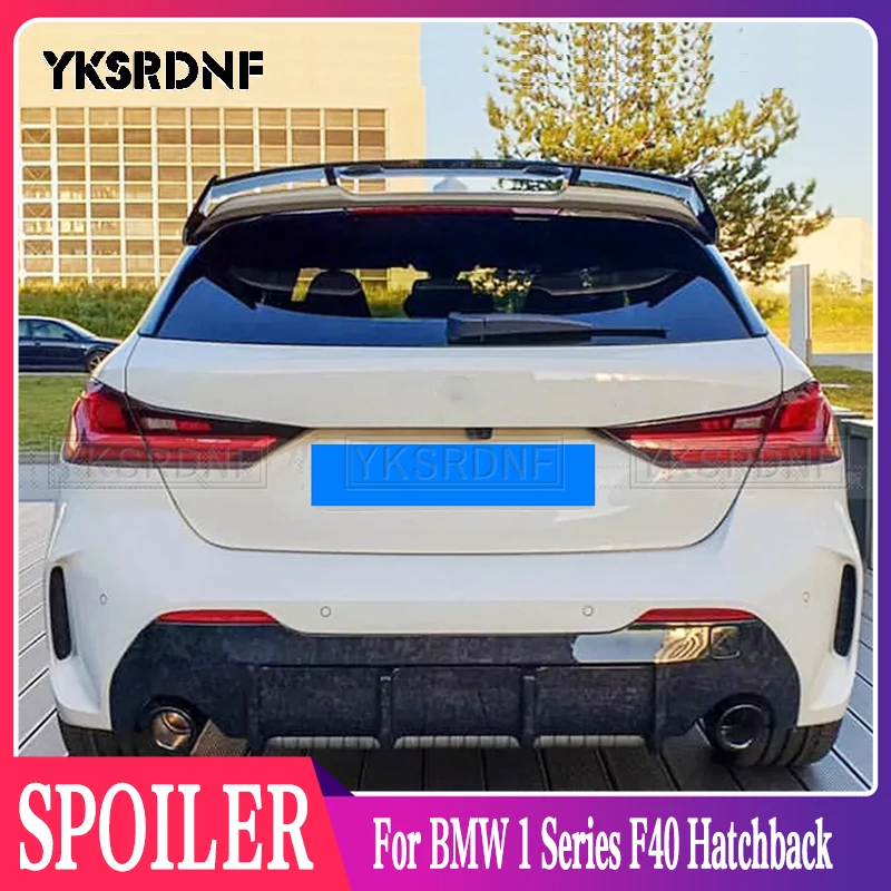 F40 Rear Roof Spoiler For BMW 1 Series F40 Hatchback 2019 to 2022 Spoiler ABS Gloss Black Or Carbon Fiber Look Body Kit