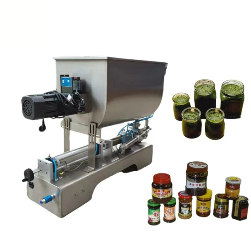 

Semi-Automatic U-Type Pneumatic Piston Small Paste Machine Water Juice Cream Beef Granule Hot Sauce Filling Machine