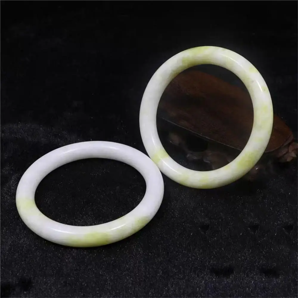 Natural Lantian Jade Floating Flower Bangle Simple Elegant Exquisite High-grade Luxury Quality Fashion Fine Jewelry Holiday Gift