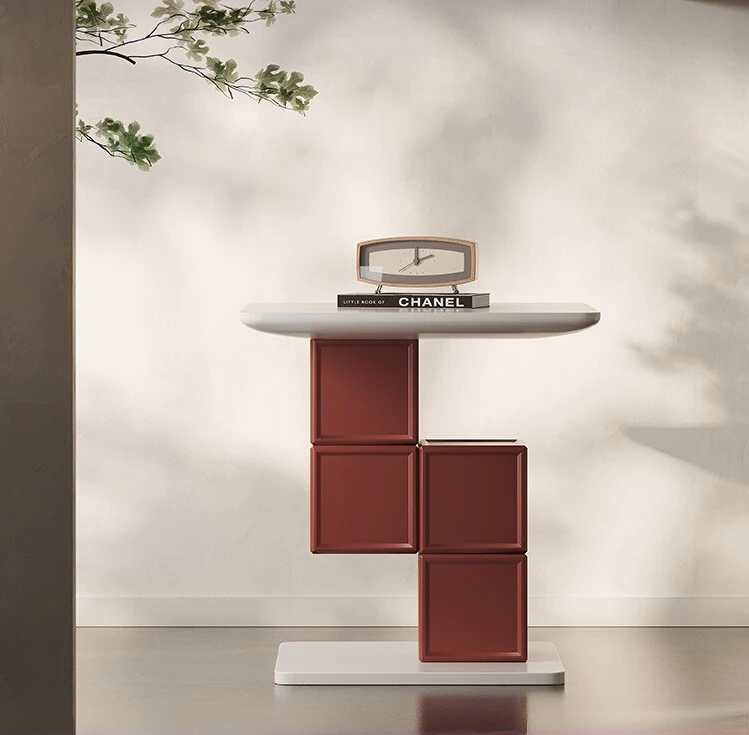 

Italian side table design new shelf bedroom high-end bedside table