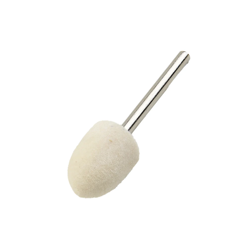25 Piece Felt Buff Set for Rotary Tools Including Various Tip Geometries for Polishing Furniture Glass and Steel
