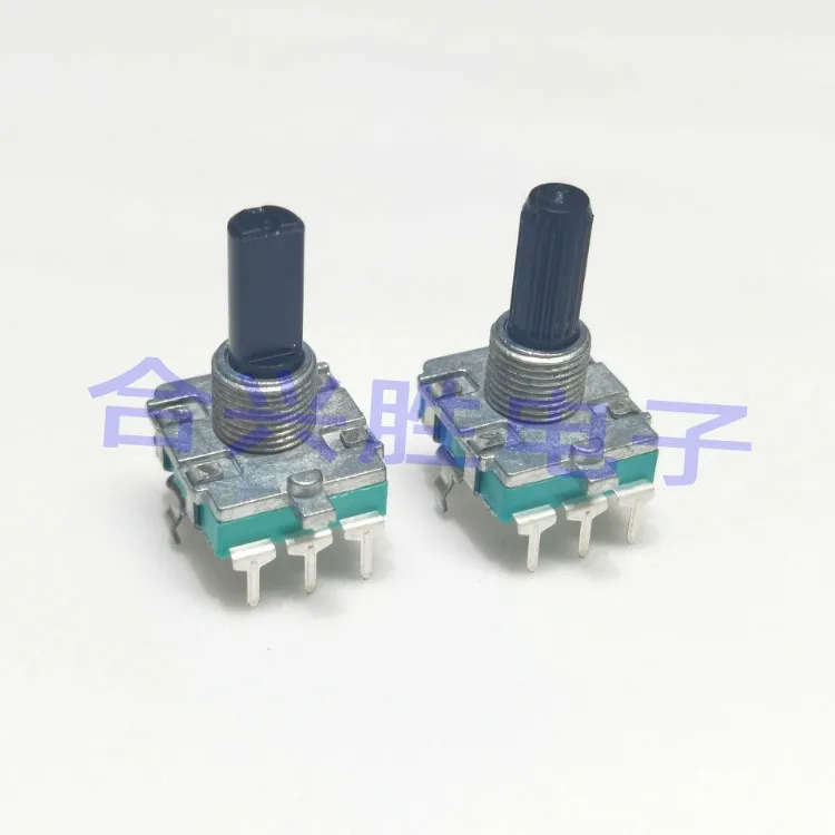 2 Pieces EC16 Type Encoder Power Amplifier Audio Volume 360 Degree Rotary Digital Pulse Potentiometer Shaft 15MM 20MM 25MM