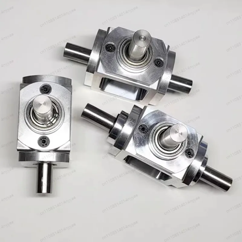 Compact 1:1 T-Type Cross Reversing Shaft Right-Angle Transmission Gearbox with 10mm Shaft - Bevel Gear Reducer view 3