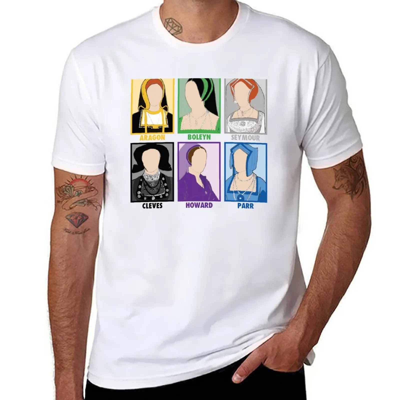 

SIX the Musical: Old School Queens T-Shirt t shirts for man cotton black cotton t-shirt plain for man package T-Shirt