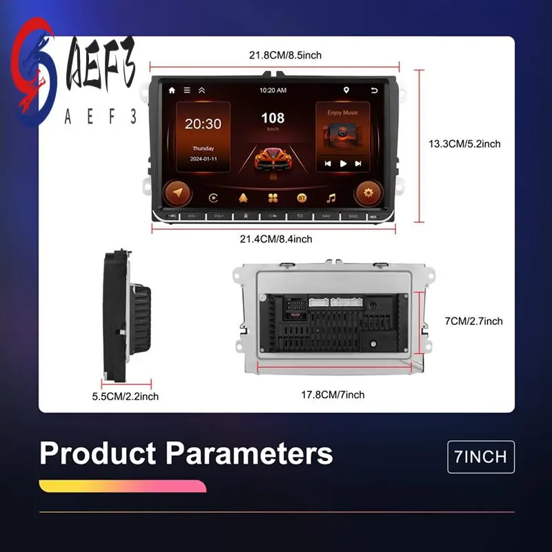 

AEF3-2G+64G Carplay Android 13 2 Din Radio For VW Golf 5 6 Touran Passat B6 Polo Jetta Car Multimedia Player Wifi GPS