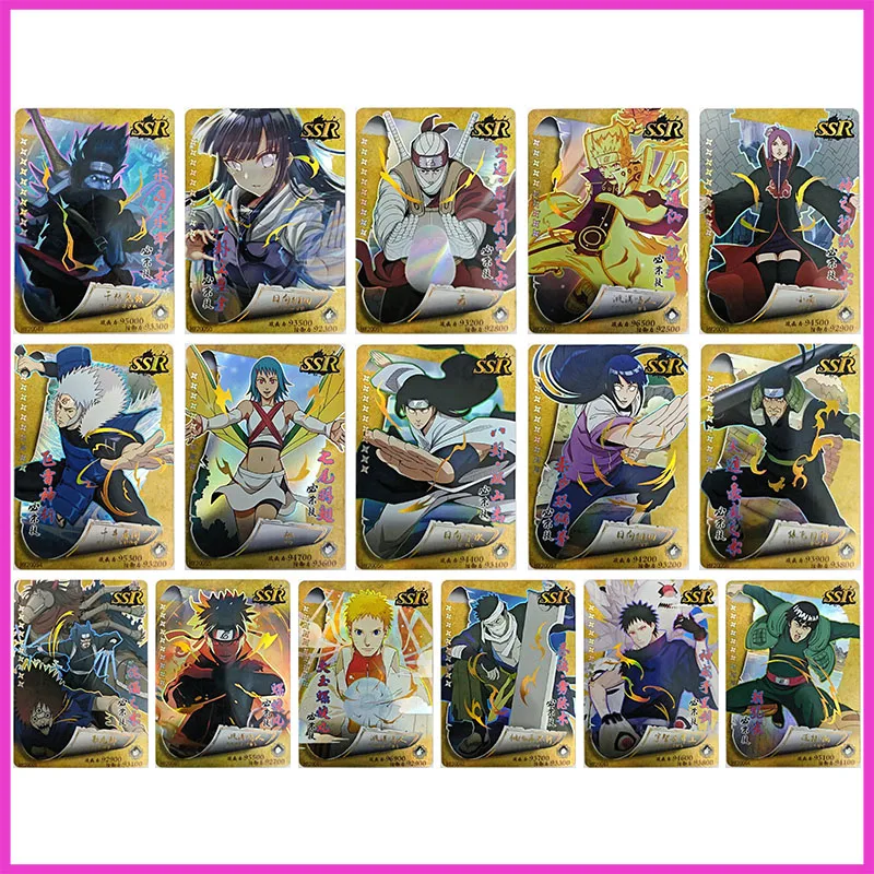 Anime Dinosaur NARUTO Rare SSR Game Collectible Cards Hoshigaki Kisame Hyuga Hinata Konan Kankuro Toys for boys Birthday Present