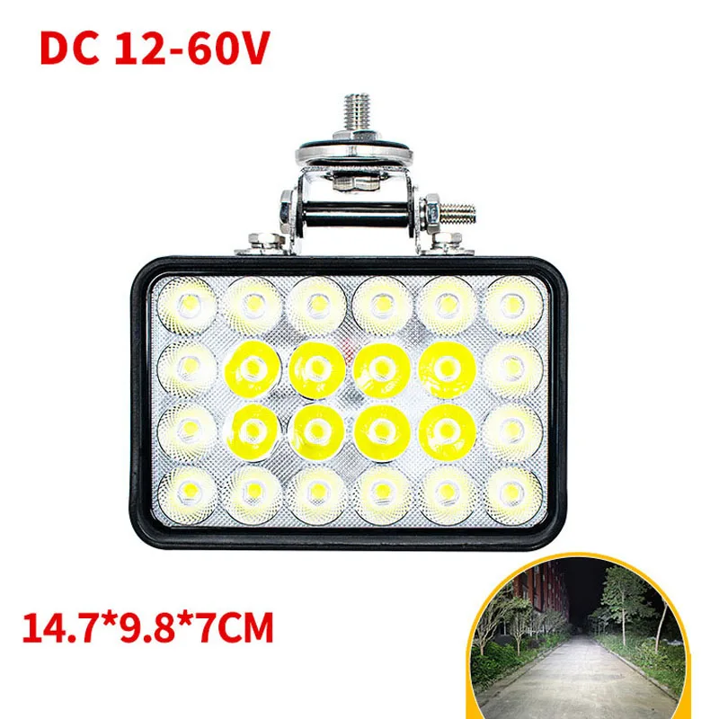 6500K Dc 12-60V 72W Led High Brightness 5 Inch 24 Beads Work Light Big Arm Light Headlight Dispersion One Spotlight