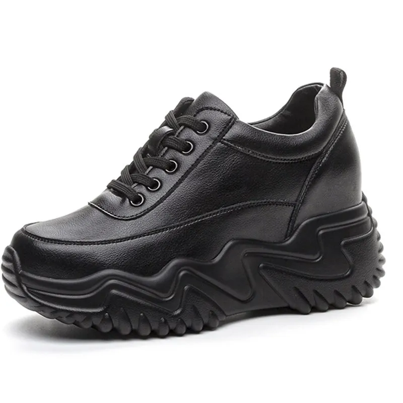 

8 см кожа из микрофибры, летние высокие брендовые черные, белые цветные удобные весенне-осенние женские вулканизированные кроссовки на платформе, массивные кроссовки