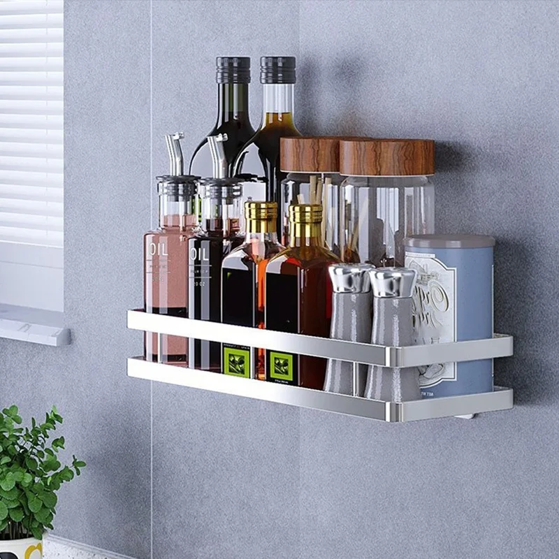 Wall-Mounted Multi-Storey Kitchen Shelf Detachable Storage Rack For Seasoning Products Punch-Free Shelf