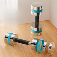 Pure steel dumbbells men's fitness home 10kg pair of Yaling adjustable weight girls electroplated barbells