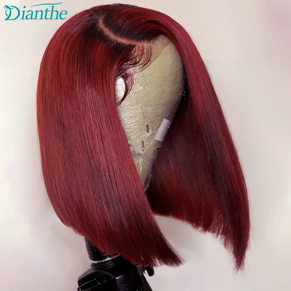ブラジルの天然かつらレミー品質の髪レースキャップ付き滑らかな人間の髪の毛バーガンディ4x4女性用