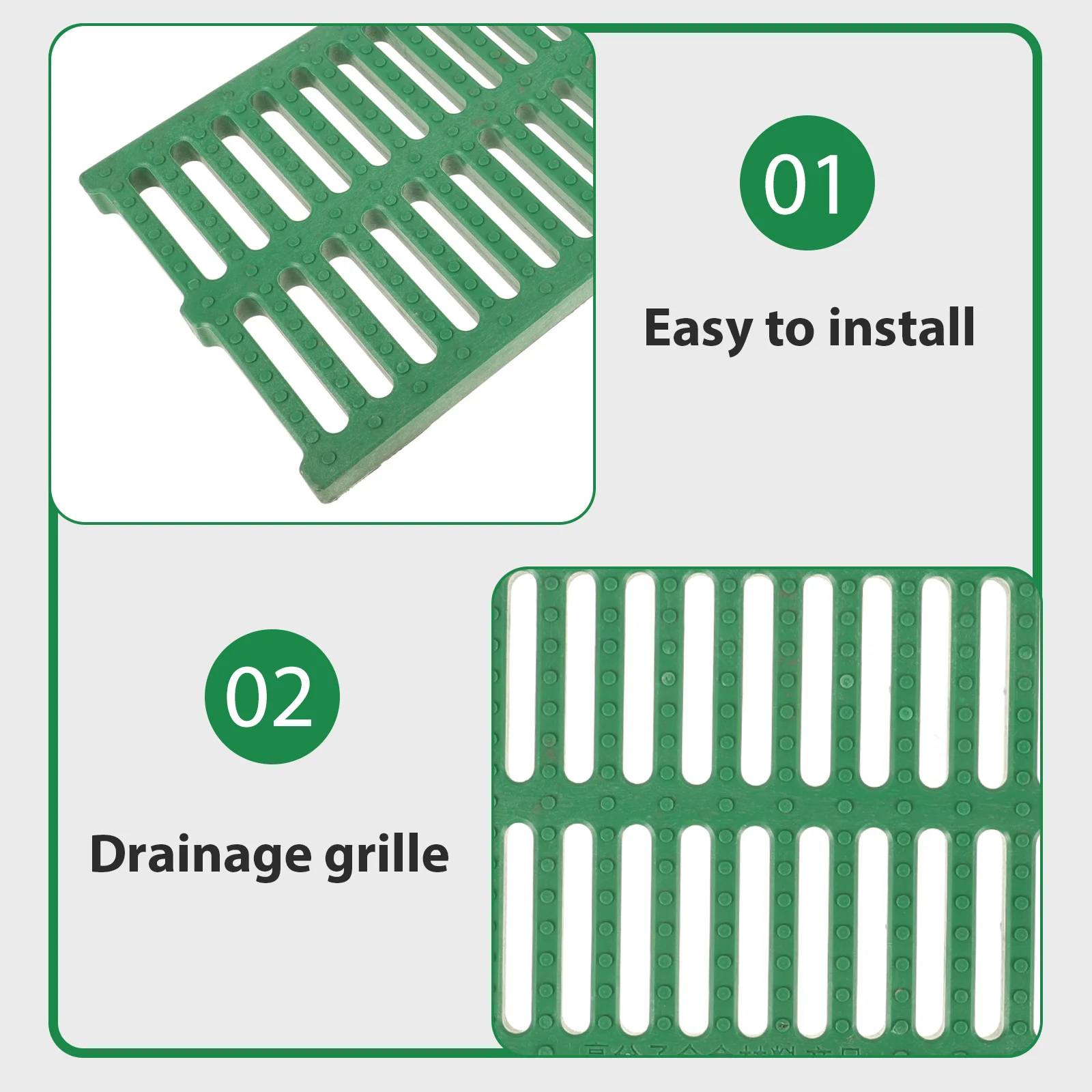 

Sewer Drain Grate Plastic Outdoor Trench Cover Sturdy Drainage Grate with Good Water Permeability Trench Cover