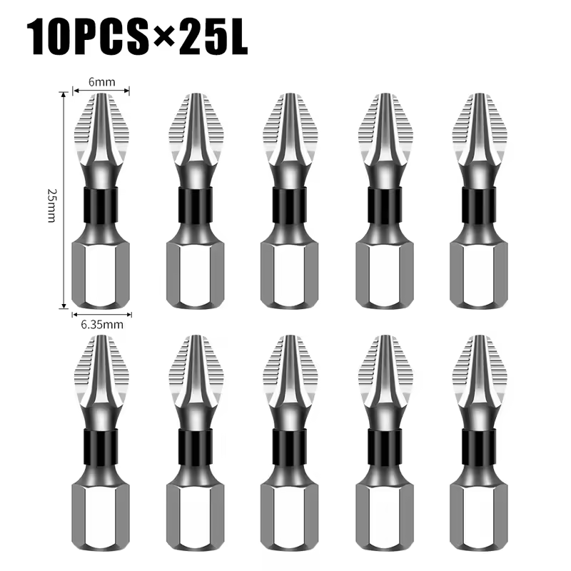 K5 Non-slip High Hardness Bit S2 Strong Magnetic 5A Black Non-slip Cross Head Electric Drill Electric Screwdriver Bit - Image 46