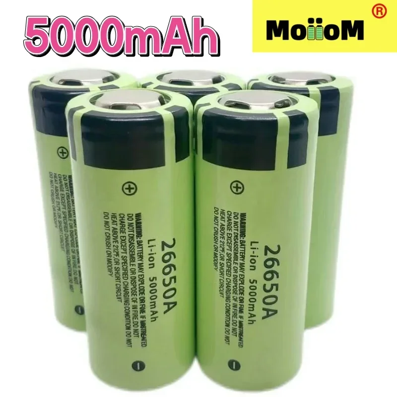 26650 lithium battery 3.7V large capacity 5000mAh rechargeable strong light flashlight 4.2V power 5C battery protection circuit