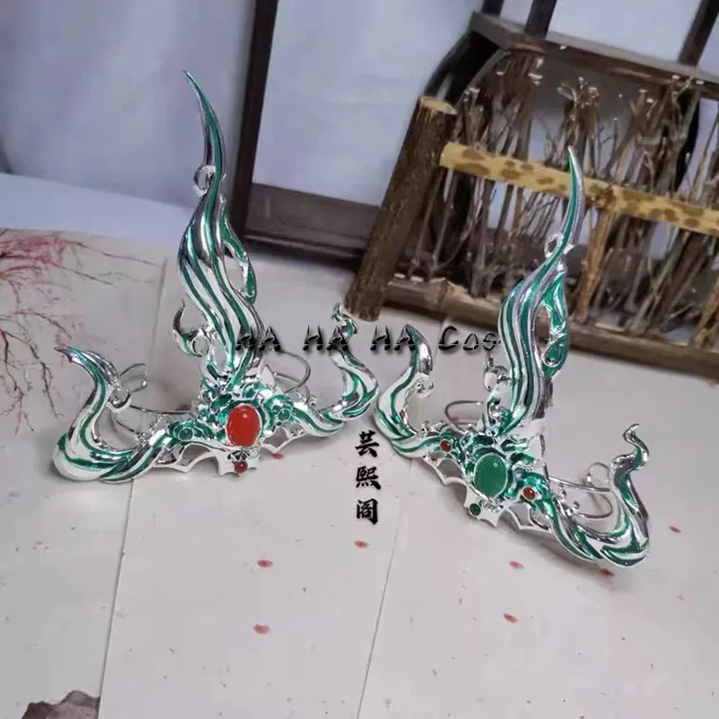 

Сиси 2233Аниме Tian Guan Ci Fu Qi Rong Парик Система самоспасения Shen Yuan Косплей Аксессуары для Хэллоуина Фонарь для фанатов Headwe