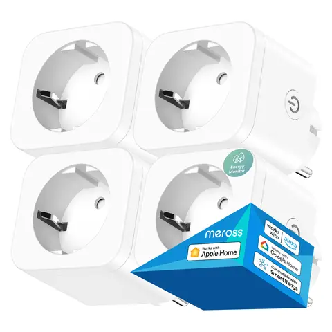 Meross Smart WiFi Plug with Energy Monitor 16A Wall Socket Timer Schedule Voice Control For Alexa Google Assistant SmartThings