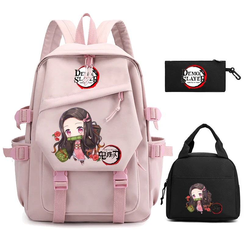 

3Pcs/set One Piece Backpack Student Back to School Teenage Lunch Bags for Children Bag Girl Boy Schoolbag Large Travel Backpack