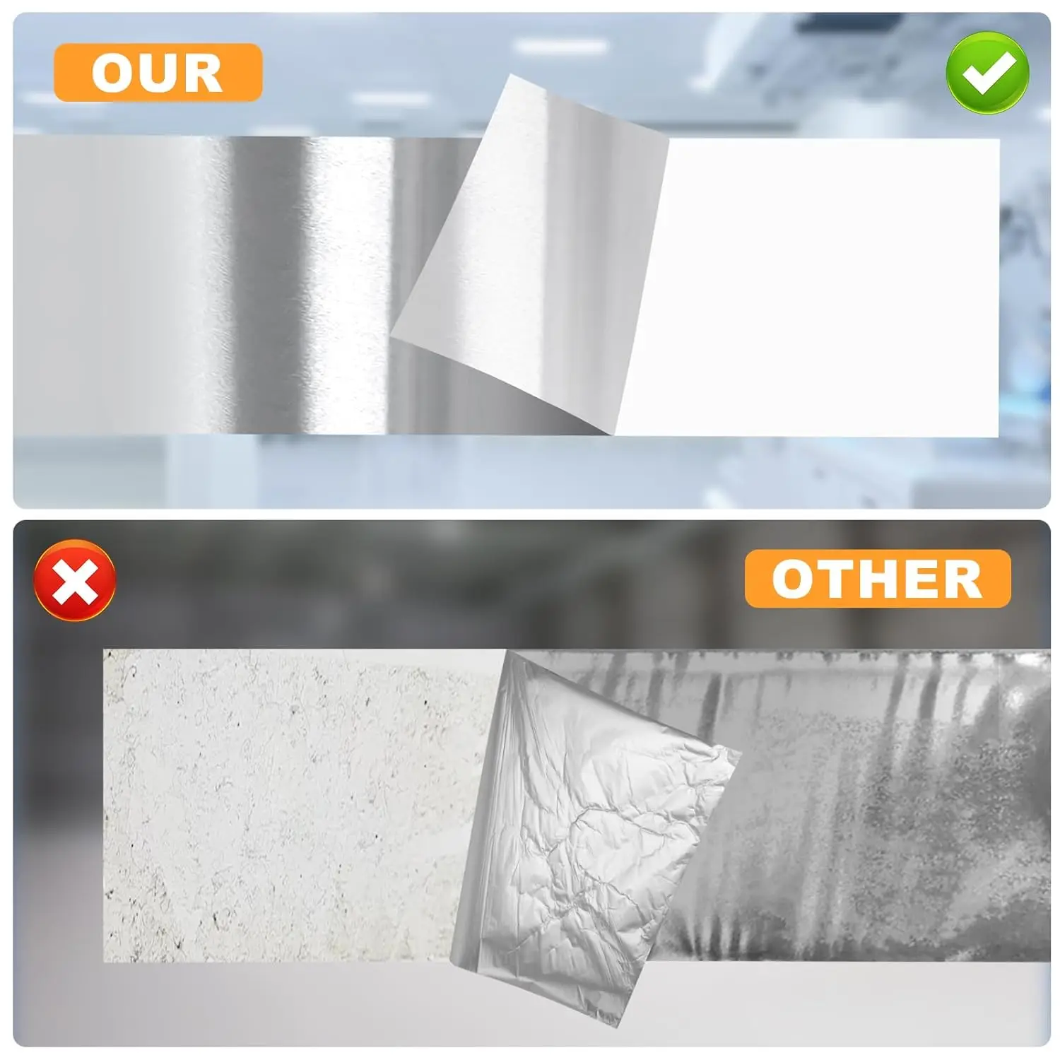 الألومنيوم احباط الشريط الفضة مقاومة للحرارة مانعة للتسرب المواد اللاصقة الترقيع إصلاح مكافحة تسرب شريط لاصق المطبخ ملصقات مقاومة للماء #4