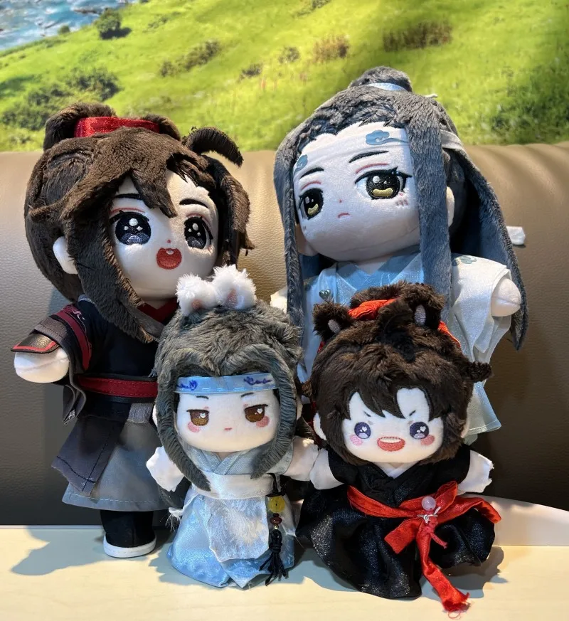 

Kawaii The Untamed Wei Wuxian Lan Wangji Plush Toy Mo Dao Zu Shi Doll Plushie Soft Filling Anime Cosplay Figure Gift 20cm New