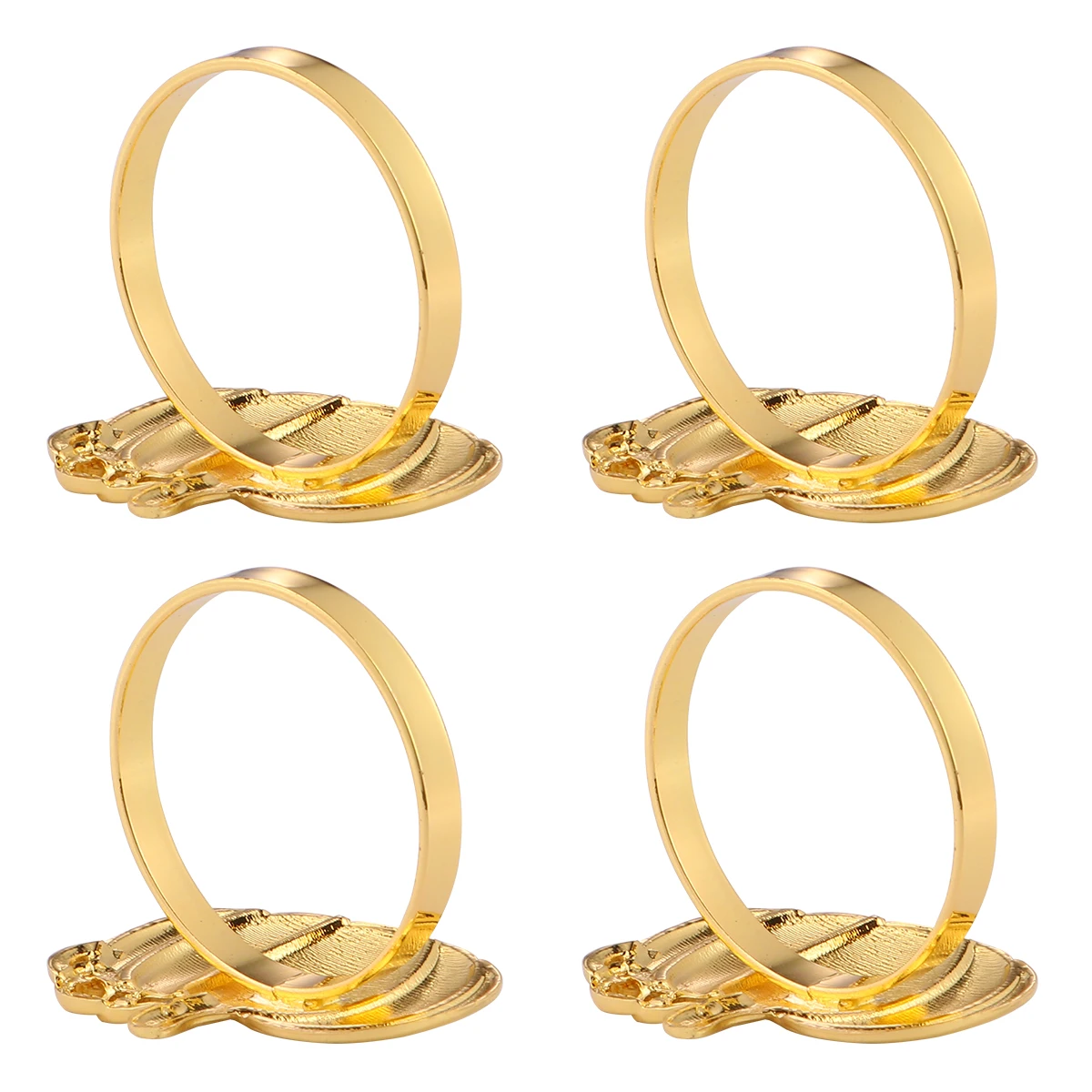 

4Pcs Metal Pumpkin Napkin Rings Buckles Golden Halloween Party Supplies Tableware Autumn Decoration