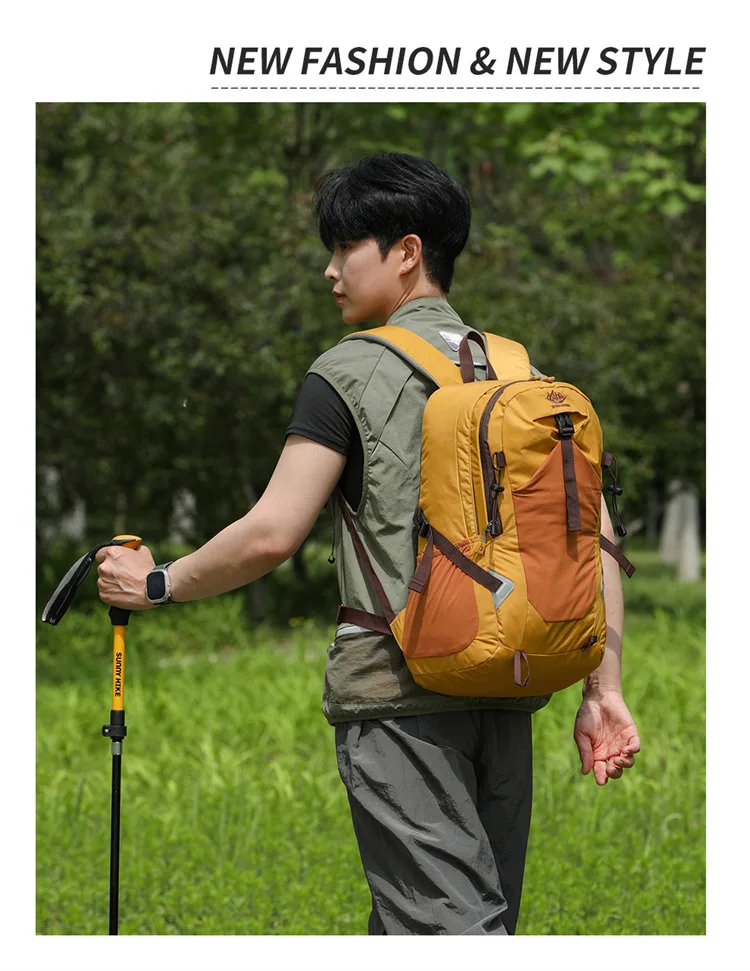 20-35L Outdoor-Wanderrucksack mit großem Fassungsvermögen, Unisex, Camping, Freizeit, Trekking, wasserdichte Sporttasche, City Wildness, Nylon, atmungsaktiv – Detail 22