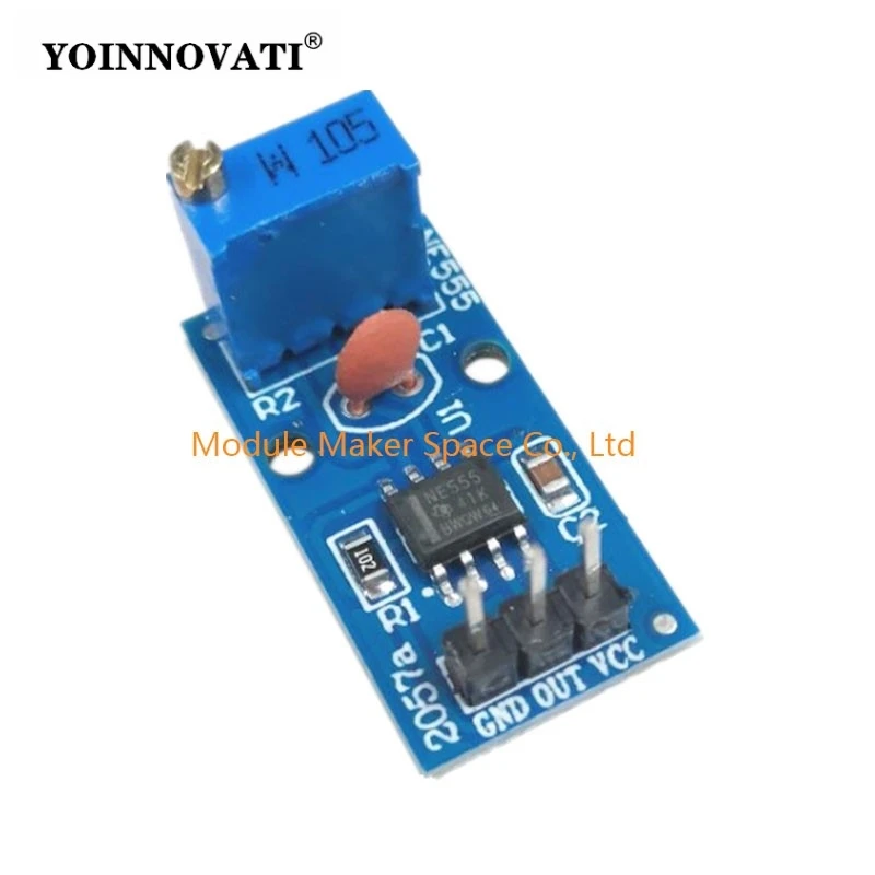 5PCS DC 5V 12V NE555 Adjustable Resistance Frequency Pulse Generator Module Single Channel Output for Arduino Smart Car