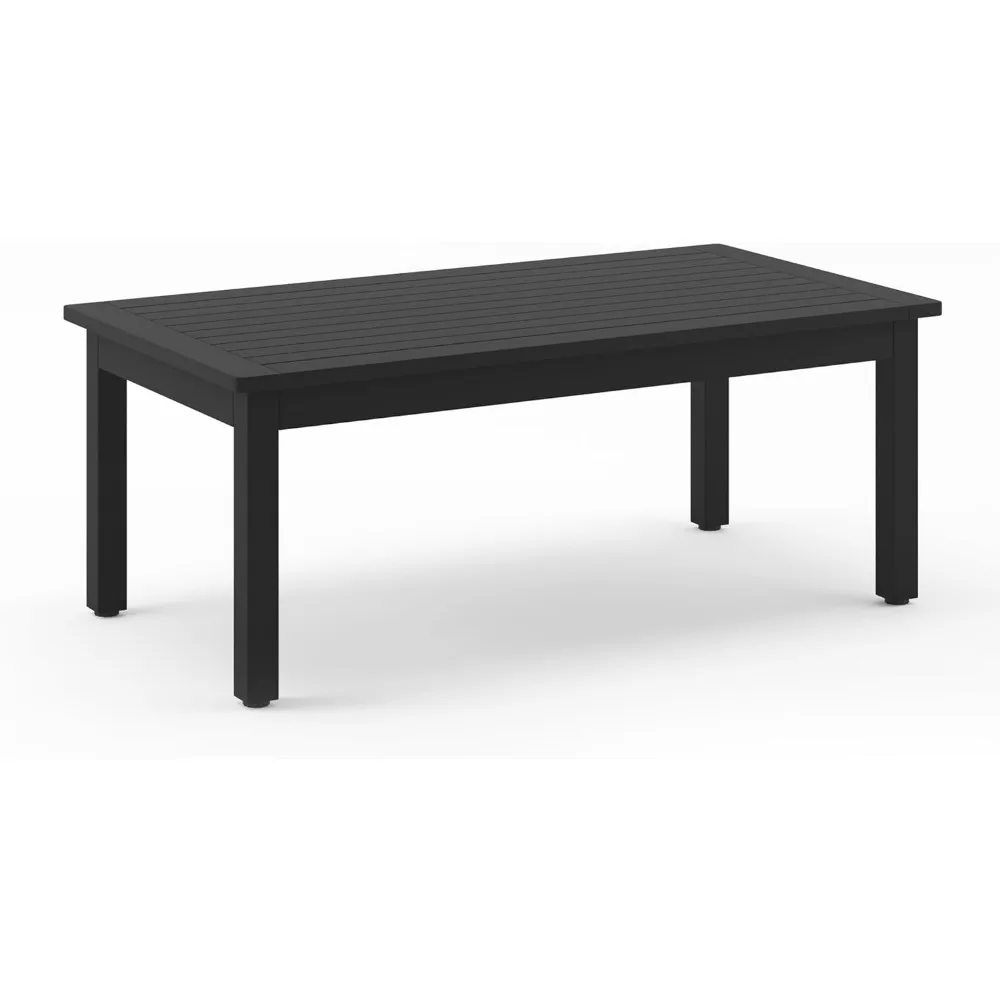 

HDPS black outdoor coffee table, for external rectangular shape, adjustable and flat feet/weather resistant