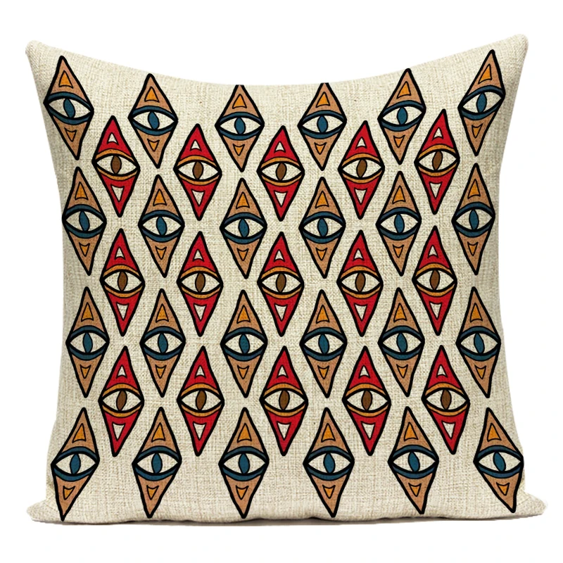 Sarung Bantal Cetak Wanita Afrika Abstrak Sarung Bantal Lempar Geometri untuk Sofa Kursi Mobil Sarung Bantal Hidup Afrika Dekoratif