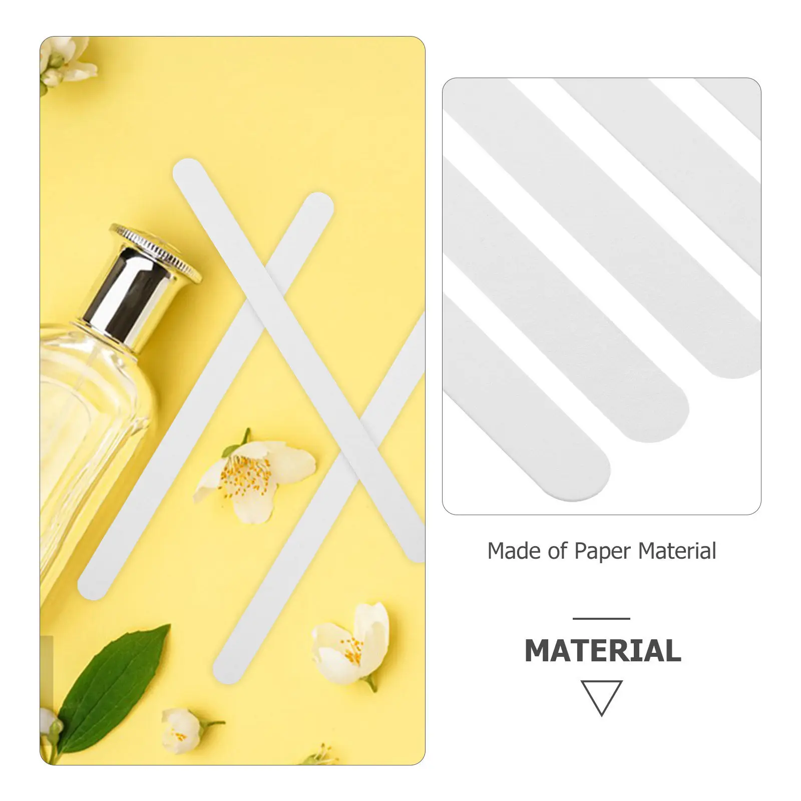 50Pcs Perfume Sampling Strips Disposable Paper Test Strips Essential Oil Scent Fragrance Tester Scented Testing Papers
