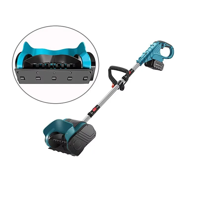 منفاخ ثلج صغير يعمل ببطارية ليثيوم/منفاخ ثلج مضاد للثلج مزيل ثلج على الطرق يدفع يدويًا للاستخدام المدرسي