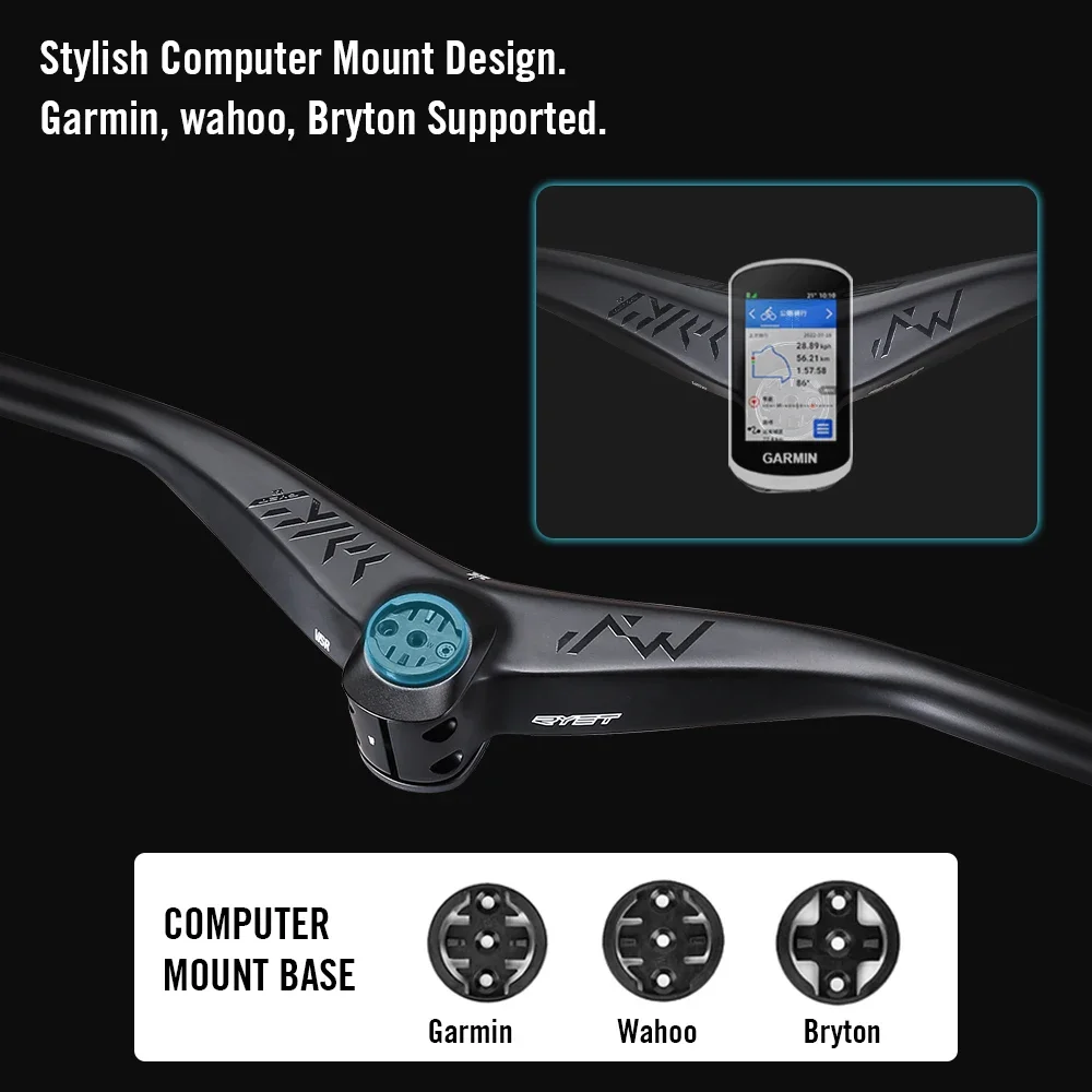 2025 RYET 新型MTBカーボンフルインナーケーブル一体型ハンドルバー