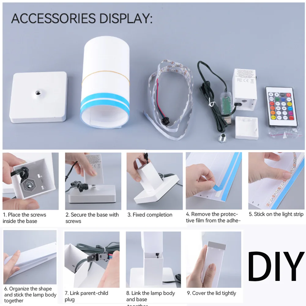 Tuya Wifi Dapat Diredupkan RGBIC Lampu Lantai Sudut 108Cm Berdiri Aplikasi Pintar Lampu Suasana Hati LED untuk Kamar Tidur Dekorasi Rumah Nordik Pencahayaan Interior