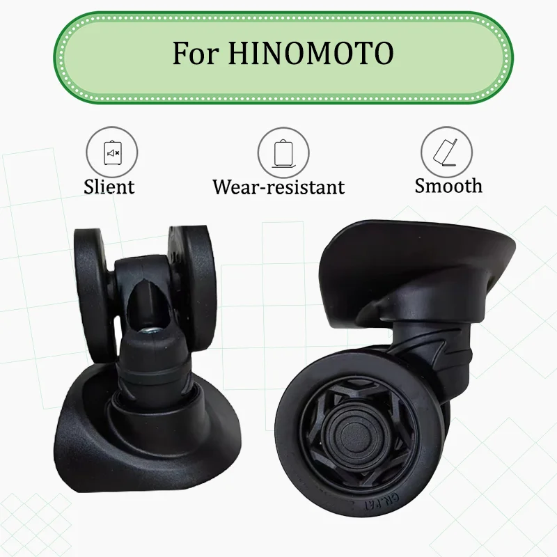 

For HINOMOTO GTIV50 Luggage Wheel Replacement Heavy-Duty Silent Wheels 360-Degree Smooth Rotation Compatible with Most Brands